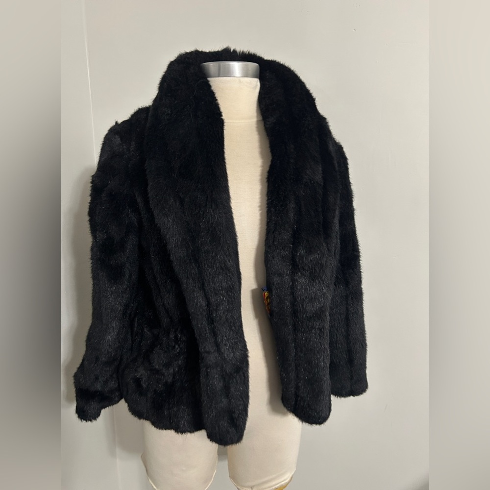black fur coat